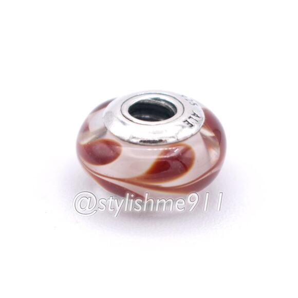 Authentic PANDORA Brown Swirl Charm - Picture 5 of 8